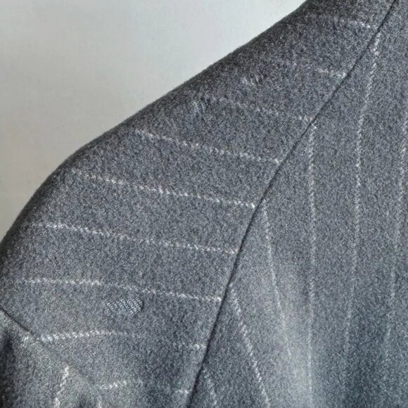 y2k chloe grey wool cropped blazer and mini skirt set - Picture 6 of 9